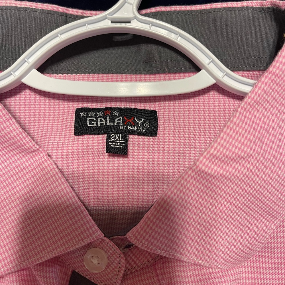 Galaxy By Harvic Pink Textured Casual Shirt